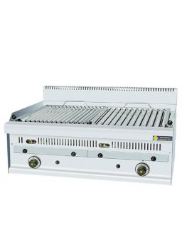 Gas Lavasteingrill - 18kW - 2 Brenner - 870x650x440mm